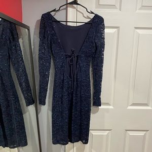 Navy floral dress